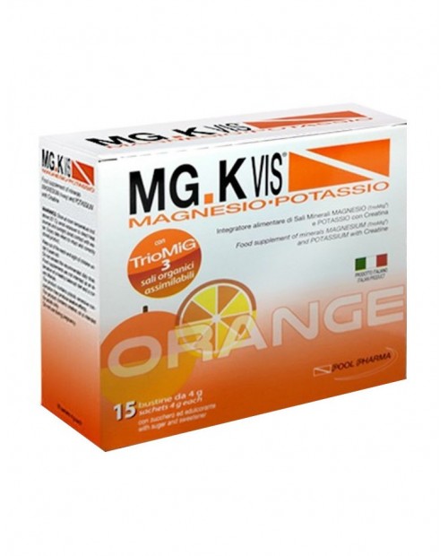 MG-K Vis Magnesio e Potassio 15 bustine da 4 grammi - Pool Pharma
